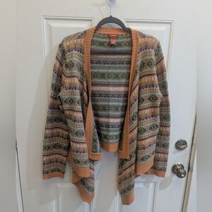 Sundance Folklore Fair Isle Waterfall Cardigan